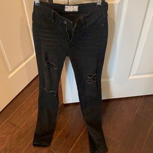Free people high waisted black jeans